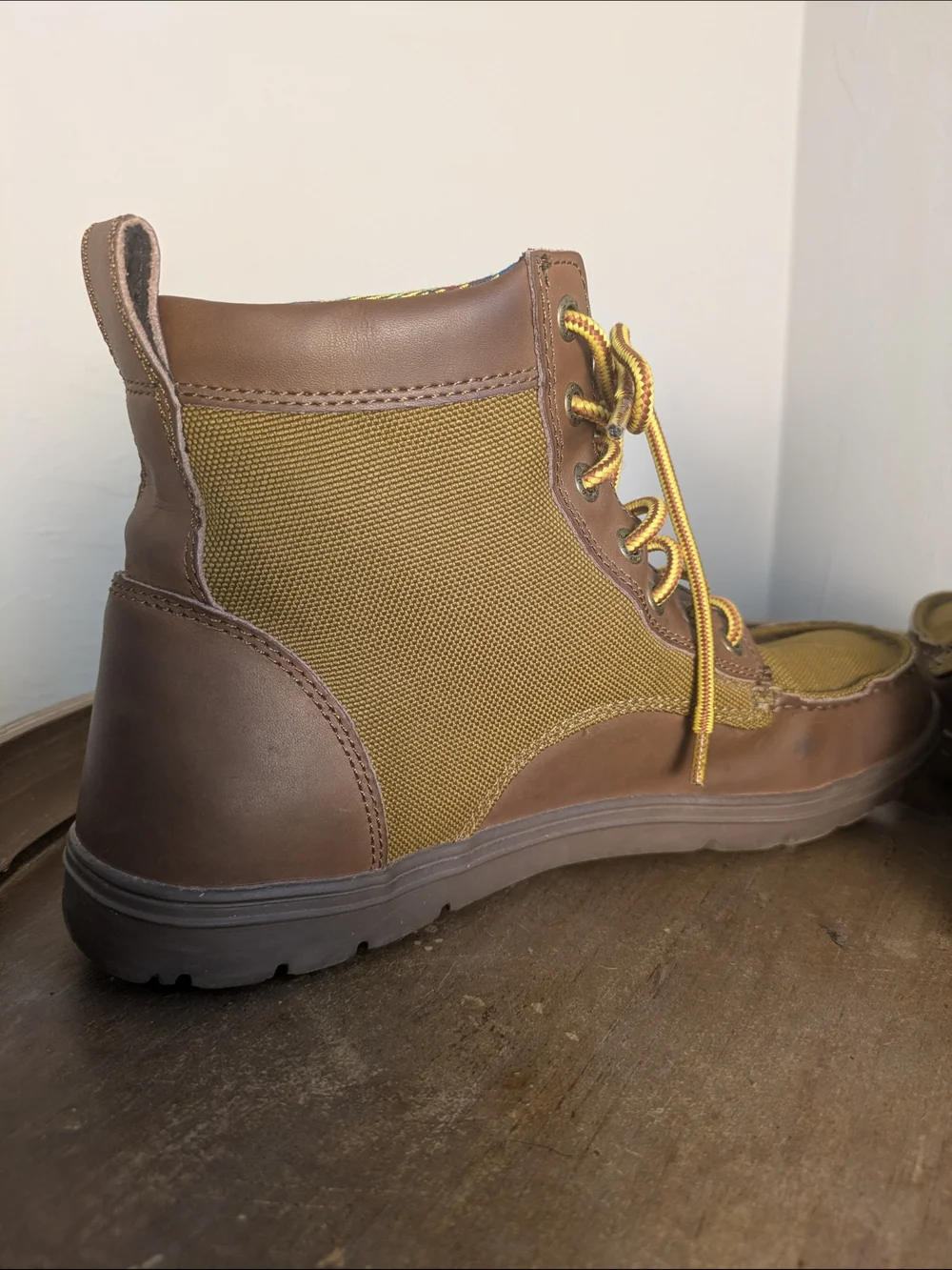 Lems Boulder Timber Colorway Canvas Leather Boots Minimalist Casual Sz:10
